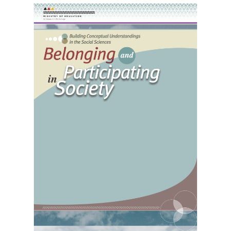 Cover Belonging and participating in society. 