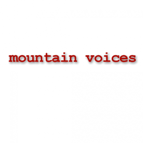 Mountain voices logo. 